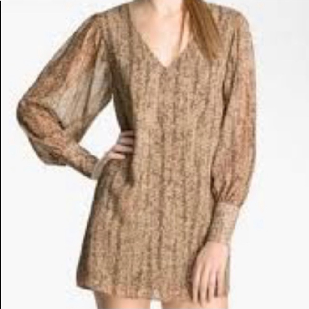 Python print long sleeve mini dress by Rory Beca Size: L